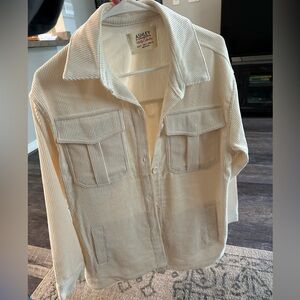Ashley by 26 International Utility Collection size S white corduroy jacket